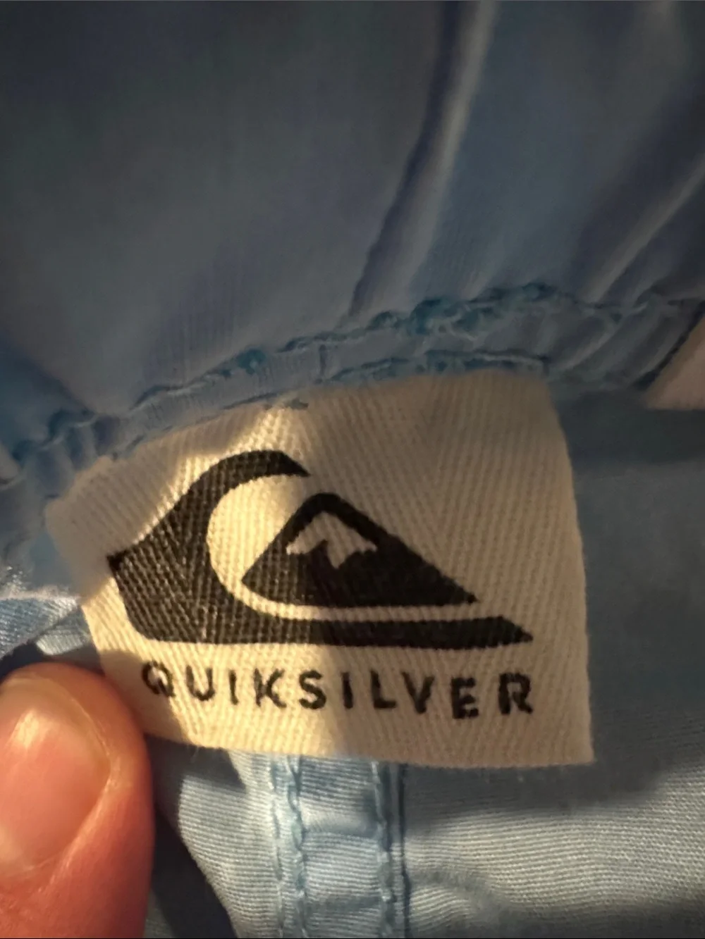 Light Blue Men's Swim Trunks with Drawstring Size Large